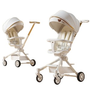 Poussette multiple OEM pour enfants Poussette pliable à un bouton avec pare-soleil pour agrandir l'abri de voiture Poussette à siège bidirectionnel pour le voyage - Product Image 5