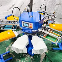 Máquina de serigrafía automática de camisetas de 4 colores con secador flash
