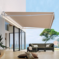 Auvent rétractable motorisé à télécommande personnalisé pour balcon extérieur, jardin, auvent de terrasse à cassette complète