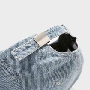 Trendy Retro Street Fashion Hip Hop Baseball Cap Women Metal Ring Distressed Denim Men Sports <b>Hat</b> - Product Image 5