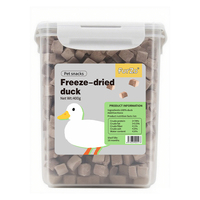 Friandises lyophilisées pour animaux de compagnie, pack seau, jaune d'œuf, poulet, canard, saumon, ingrédient unique, riches en protéines, pour chiens et chats, OEM