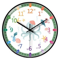 Jam dinding anak 10 inci, jam dinding lucu kreatif, gambar kartun, pabrik badan plastik, harga murah