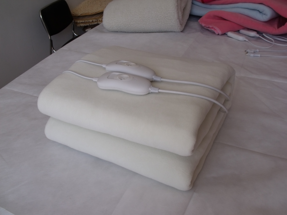 Beige white polyester