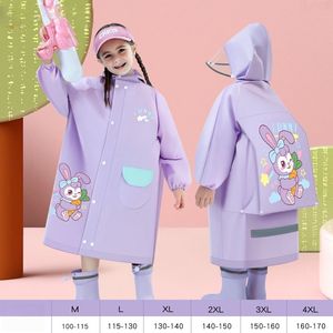 Jas Hujan Lipat Kartun Terlaris, Set Tas Sekolah Jas Hujan Berkerudung Ringan Tahan Air untuk Anak Perempuan Belajar Berjalan - Product Image 6
