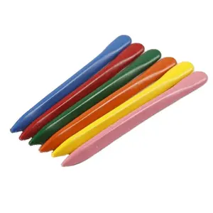 New Arrival 24 Colors Wholesale Factory Price Plastic Crayons Peanut Crayons Triangular Crayons For Kids