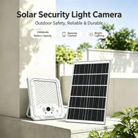 Lampe solaire 100W avec caméra CCTV ICSEE PTZ, caméras de sécurité extérieures sans fil, étanches IP66, détection de mouvement PIR