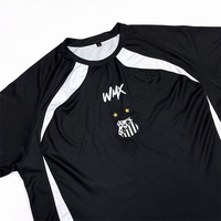 Maillot de football personnalisé style streetwear, col en V classique, respirant, manches courtes, imprimé rétro en maille pour l'été