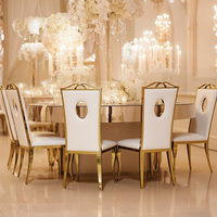 Chaise de Mariage Moderne en Acier Inoxydable de Haute Qualité pour Salons, Appartements, Hôtels, Tables de Salle à Manger, Mariages, Banquets, Restaurants, Intérieur