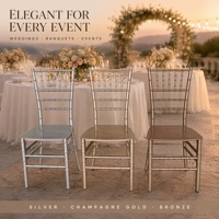Chaise Chiavari en résine empilable à dossier haut pour banquet, mariage, fête, hôtel, restaurant, lieu d'événement
