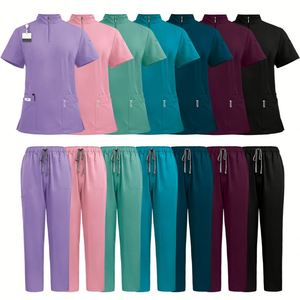 Uniforme de Hospital Moderno en Color Esmerilado, con Logotipo Personalizado, Transpirable, Cintura Elástica, Unisex, Conjunto de Uniforme Esmerilado - Product Image 4