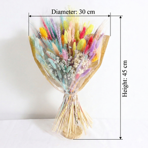 Bouquet <span class=keywords><strong>de</strong></span> fleurs séchées arc-en-ciel style Ins, mini herbe <span class=keywords><strong>de</strong></span> lapin, tiges <span class=keywords><strong>de</strong></span> <span class=keywords><strong>blé</strong></span>, décoration bohème, <span class=keywords><strong>centre</strong></span> <span class=keywords><strong>de</strong></span> <span class=keywords><strong>table</strong></span> - Product Image 2