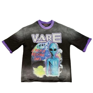 T-shirt da uomo effetto vintage con stampa aliena VARE All Day, processo DTG a caldo, stile street fashion di <span class=keywords><strong>New</strong></span> <span class=keywords><strong>York</strong></span>, nuovo arrivo - Product Image 1