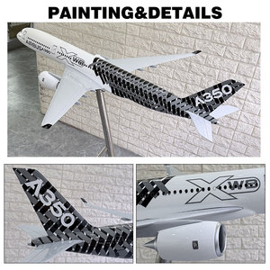 Modelo de Avión de Resina <span class=keywords><strong>Airbus</strong></span> <span class=keywords><strong>A350</strong></span>-<span class=keywords><strong>900</strong></span> XWB a Escala 1:56 de 120 cm Hecho a Mano con Acabado de Fibra de Carbono - Product Image 3