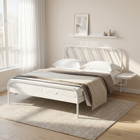 Lit double plateforme en acier robuste avec palette pour appartement