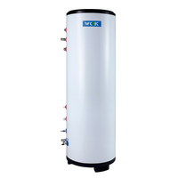 Pompe à chaleur électrique air-eau avec réservoir tampon d'eau chaude sanitaire en acier inoxydable Duplex 2205 à serpentin ondulé pour usage domestique extérieur