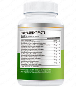 비건 비유전자변형 통캇 알리 소프트젤 캡슐, 실험실 검증 비타민, 남성 건강 활력 항산화제, 성인용 80캡슐 - Product Image 2