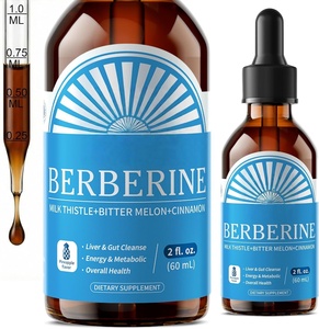 Complément Liquide de Berbérine Haute Puissance à Marque Blanche <span class=keywords><strong>pour</strong></span> le Soutien Glycémique, Gouttes Naturelles Stimulantes du Métabolisme, Faible MOQ - Product Image 1