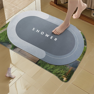 <span class=keywords><strong>Tapis</strong></span> de bain super absorbant en diatomite <span class=keywords><strong>Tapis</strong></span> de sol doux et mince pour évier de douche avec fonction antidérapante <span class=keywords><strong>Grand</strong></span> <span class=keywords><strong>tapis</strong></span> de bain à séchage rapide - Product Image 6