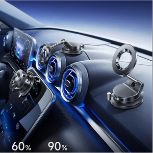 Support de téléphone portable pliable et flexible pour voiture, rotation à 360°, ventouse magnétique, étanche à la poussière, hauteur réglable - Product Image 3