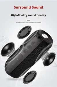 Haut-parleur sans fil portable étanche IPX6 avec basses puissantes, sortie 10W, lecteur de musique avec carte mémoire TF, haut-parleur Bluetooth - Product Image 2
