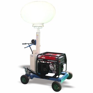 Torre de Luz LED Móvil E27, 50000 Horas, Base de Acero Amarilla, Alimentación CA, Iluminación de Emergencia para Construcción - Product Image 3