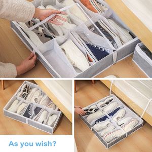 Organisateur de rangement pliable pour chaussures sous le lit, boîte de rangement pour 12 paires de chaussures avec couvercle transparent - Product Image 6