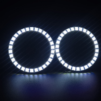 Feu de brouillard général LED yeux d'ange blanc avec lentille 12v feux diurnes éclairage de voiture