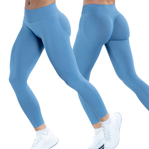 Leggings de sport sans couture pour femmes CIYING Factory, effet push-up invisible, logo personnalisé, leggings de yoga et de gym pour femmes - Product Image 1