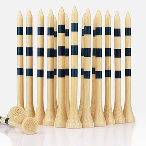 Bamboo <b>Golf</b> Tees 83mm 70mm Eco-Friendly Natural Wood Striped Tees For Outdoor <b>Golf</b> Practice - Product Image 1