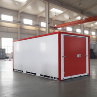 Conteneurs de stockage mobiles pliables en structure acier, unités de stockage portables robustes pour immeubles de bureaux