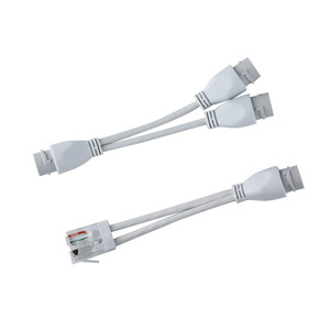 <b>RJ45</b> Splitter Adapter PoE <b>Cable</b> Pass Through For Router Interface Detachable White - Product Image 2