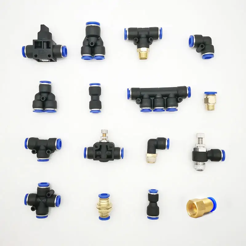 PL Pneumatic push Fitting Air Quick Connect Pipe Fittings 1/8" 1/4" 3/8" 1/2" Male male elbow connector
