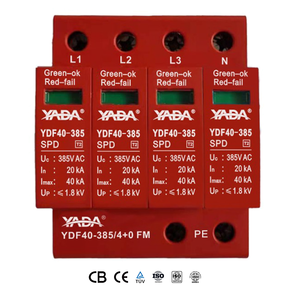 מגן נחשולי מתח YADA <span class=keywords><strong>SPD</strong></span> AC 385V 20KA~40KA, התקן הגנה מפני מתח נמוך T2 <span class=keywords><strong>SPD</strong></span> עבור עמדת טעינה לרכב חשמלי DC - Product Image 5