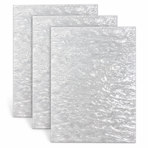 Plaque en acrylique coulée texturée effet perle blanche sur mesure 8x12 pouces, panneau décoratif PMMA découpé au laser pour artisanat DIY, signalétique et décoration - Product Image 1