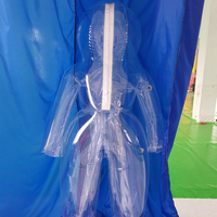 La publicité personnalisée costume gonflable en PVC transparent pour homme adulte