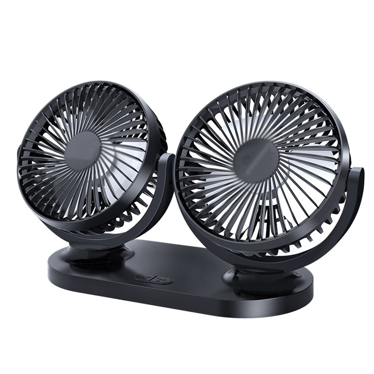 Новый двойной головкой 360 круглый 12v 24v автомобильный вентилятор приборной панели вентилятор