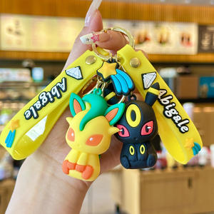 Pikachu Pokémon sevimli karikatür tasarım silikon telefon ve anahtarlık cüzdan peluş anahtarlık - Product Image 4