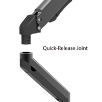 CHARMOUNT Support de bureau à ressort à gaz flexible pour bureau moderne Support de bras de moniteur Support de bureau