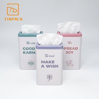 Offre Spéciale : Distributeur de Mouchoirs Rectangulaire Personnalisé en Fer Blanc pour Bureau, Cuisine et Restaurant – Usage Quotidien