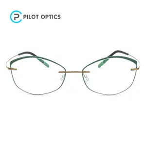 Pilot optics 2022 titan eyewear light titanium eye glass optical frames