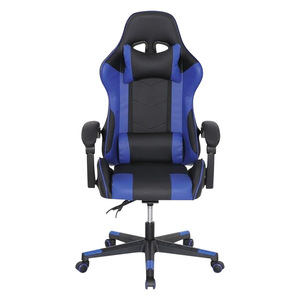Gaming <b>Chair</b> PU Leather Black Blue Reclining Height Adjustable Swivel Office <b>Study</b> <b>Chair</b> Model 952 - Product Image 5