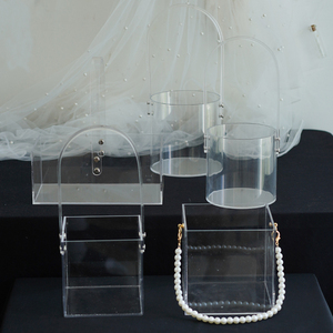 Giỏ Hoa Có Tay Cầm Giỏ Nhựa Đựng Đồ OEM Giỏ Hoa <span class=keywords><strong>Acrylic</strong></span> Chất Liệu Sinh Thái Trong Suốt Đặc Trưng - Product Image 6