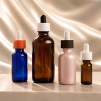 Vente au prix d'usine, flacons compte-gouttes en verre ambré pour cosmétiques, sérum, huile essentielle, 15 ml, 30 ml, 50 ml, 60 ml