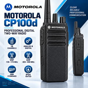 Radio Bidireccional Digital Motorola CP100d MOTOTRBO VHF UHF 403 470 MHz Walkie Talkie DMR IP54 para Hotel, Comercio Minorista, <span class=keywords><strong>Restaurante</strong></span>, Eventos, Equipo - Product Image 1