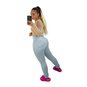 Jeans skinny stretch tendance pour femmes, <span class=keywords><strong>taille</strong></span> plus, bleu, jeans <span class=keywords><strong>grande</strong></span> <span class=keywords><strong>taille</strong></span>, jeans tendance <span class=keywords><strong>grande</strong></span> <span class=keywords><strong>taille</strong></span> pour femmes grandes et corpulentes - Product Image 5