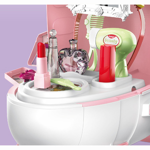 notely semblant jouer jeu de maquillage <span class=keywords><strong>coiffeuse</strong></span> miroir filles jouets beauté ensemble avec la conception de l'avion - Product Image 2
