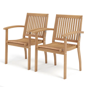 High Quality Traditional Style Acacia Wooden Outdoor Armchair <b>Rattan</b> Dining Cafe Party <b>Garden</b> Patio Beach Restaurant Balcony PE - Product Image 1