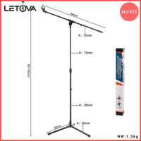 Support de microphone trépied en fer réglable et durable Letova, modèle MJ-323