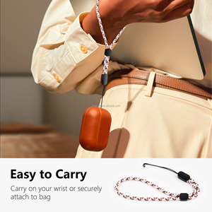 Funda de Cuero Encerado Vintage para Auriculares <span class=keywords><strong>AirPods</strong></span> <span class=keywords><strong>Pro</strong></span> 3, Protección Total, Compatible con <span class=keywords><strong>Carga</strong></span> Inalámbrica - Product Image 5
