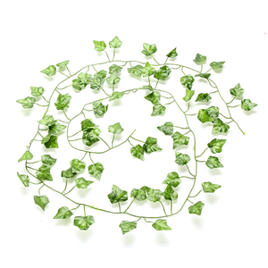 Décoration murale <span class=keywords><strong>de</strong></span> mariage à domicile, guirlande <span class=keywords><strong>de</strong></span> verdure artificielle, plantes en feuilles <span class=keywords><strong>de</strong></span> <span class=keywords><strong>lierre</strong></span> en plastique, plantes grimpantes suspendues avec des feuilles <span class=keywords><strong>de</strong></span> mariage pour la décoration - Product Image 4